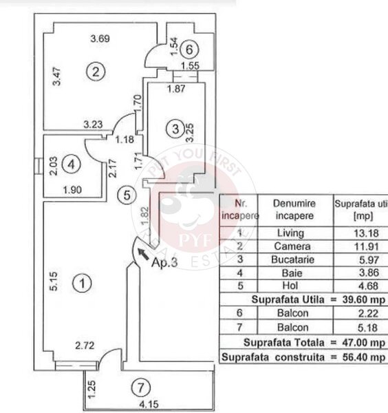 Metrou Jiului | 2 camere | 47mp | Semidecomandata | B12339